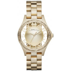 Watch strap Marc by Marc Jacobs MBM3338 Steel Gold Toned 16mm