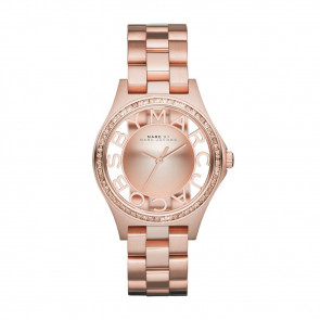 Watch strap Marc by Marc Jacobs MBM3339 Steel Rosé 16mm