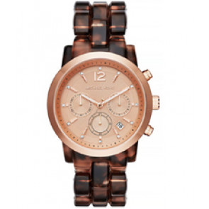Watch strap Michael Kors MK6199 Plastic Brown 22mm