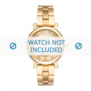 Watch strap Michael Kors MK3560 Steel Gold Toned 18mm