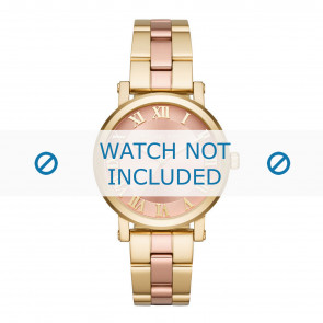 Michael Kors watch strap MK3586 Metal Gold 18mm