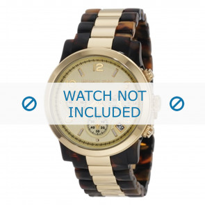 Michael Kors watch strap MK5138 Plastic Brown
