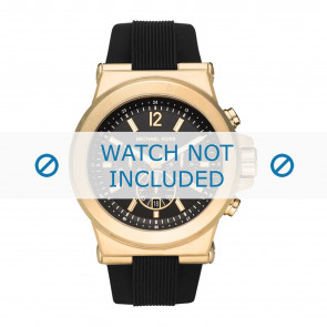 Watch strap Michael Kors MK8445 / Dylan Rubber Black 13mm