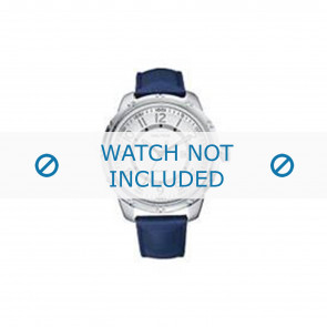 Nautica watch strap A19525G Leather Blue 22mm + blue stitching