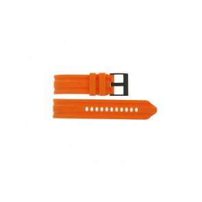Watch strap Nautica A17586G Rubber Orange 24mm