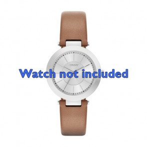 Watch strap DKNY NY2293 Leather Cognac 10mm