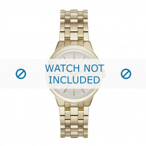 DKNY watch strap NY-2382 Steel Gold (Doublé) 12mm 