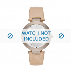 Watch strap DKNY NY2459 Leather Beige 10mm