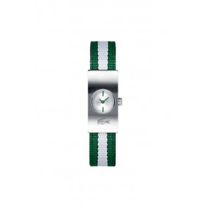 Lacoste watch strap 2000317 / LC-06-3-14-0011 Leather Green 13mm + green stitching