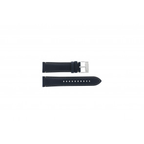 Fossil (Smartwatches) watch strap S221255 Leather Dark blue 22mm