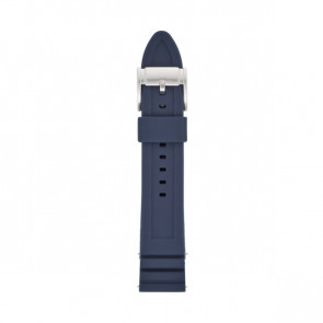 Watch strap Fossil S221302 Silicone Blue 22mm