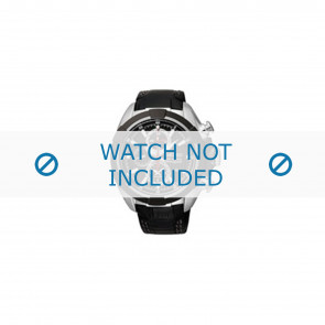 Watch strap Seiko SNAF39P2 / 7T62 0LF0 Leather Black 22mm