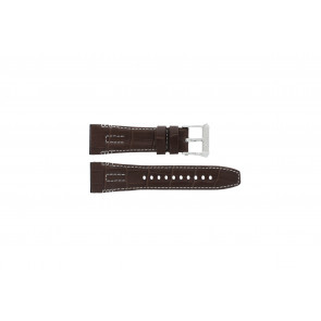 Seiko watch strap 5D44-0AE0 / SRH011P1 Leather Brown 26mm + white stitching