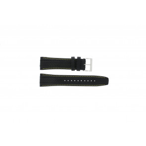 Watch strap Seiko 7T62-0HL0 / SNAB57P1 / 4LP3JB Leather Black 24mm