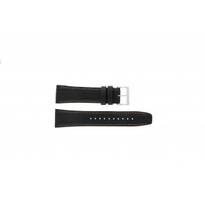 Watch strap Seiko 7T62-0HL0 / SNAB59P1 / 4LP4JB Leather Black 24mm