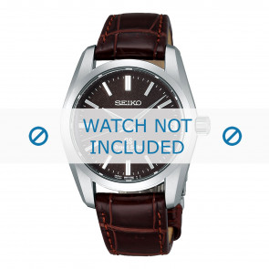 Seiko watch strap  SBGR089J / 9S65 00B0 Leather Dark brown 19mm + brown stitching