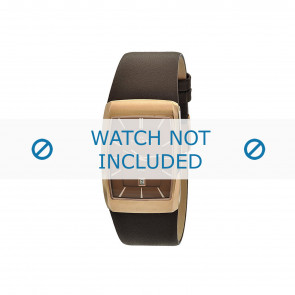 Watch strap Skagen 690LSLDR Leather Dark brown 28mm