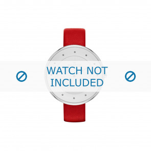Skagen watch strap SKW2289 Leather Red 14mm