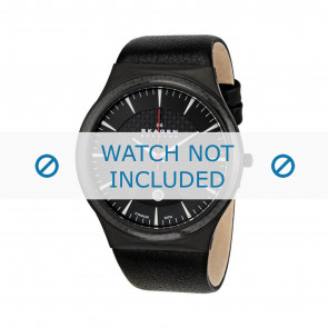 Skagen watch strap 234XXLTLB Leather Black 27mm