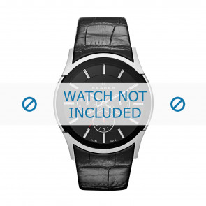 Watch strap Skagen SKW6000 Leather Black 24mm
