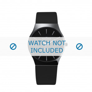 Watch strap Skagen 233XLCLB Leather Black 20mm