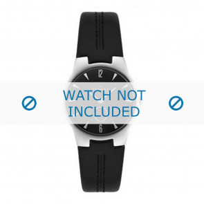 Skagen watch strap 433SSLB 433SSLC Leather Black 16mm + black stitching