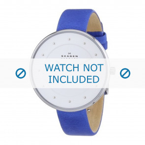 Watch strap Skagen SKW2172 Leather Blue 14mm