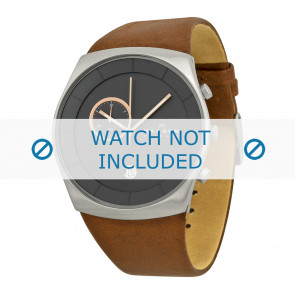 Watch strap Skagen SKW6085 Leather Brown 30mm