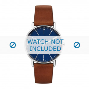 Watch strap Skagen SKW6355 Smooth leather Cognac 20mm