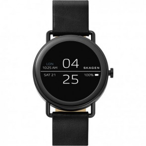 Watch strap Smartwatch Skagen SKT5001 Leather Black 20mm