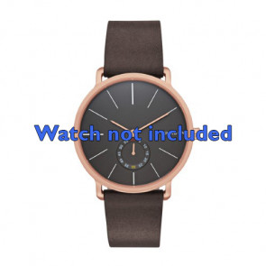 Watch strap Skagen SKW6213 Leather Brown 20mm