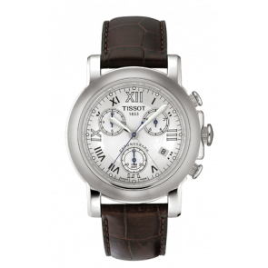 Tissot watch strap T600013408 Leather Brown 20mm + brown stitching