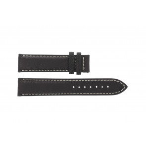 Tissot watch strap T014.410.16.037.00 - T610025416 Leather Dark brown 19mm + white stitching