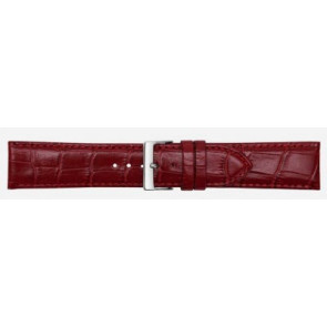 Watch strap Poletto 454S.06.24 Leather Bordeaux 24mm