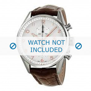 Watch strap Tag Heuer FC6236 Crocodile skin Brown 22mm