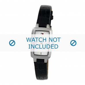 Tommy Hilfiger watch strap TH-08-3-25-0652 / TH679300862 - BT679300862 / 1780670 Croco leather Black 7mm