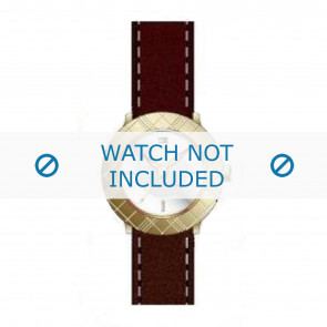 Tommy Hilfiger watch strap TH-10-3-21-0616 / TH679300824 Leather Brown 15mm + brown stitching