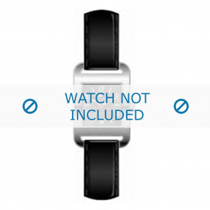 Tommy Hilfiger watch strap TH-27-3-14-0654 / TH679300867 / 1780676 Leather Black 12mm + black stitching
