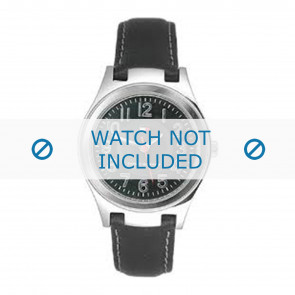Tommy Hilfiger watch strap TH-27-3-14-0655 - TH679300873 / 1780684 Leather Black 14mm + white stitching