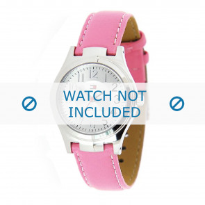 Tommy Hilfiger watch strap TH-27-3-14-0655 - TH679300877 / 1780688 Leather Pink 14mm + white stitching