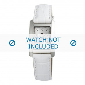 Tommy Hilfiger watch strap TH-27-3-14-0656 - TH679300883 / 1780696 Croco leather White 15mm + white stitching
