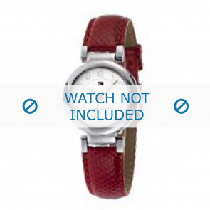 Tommy Hilfiger watch strap TH-34-3-14-0672 - TH679300899 / 1780720 Leather Red 11mm + red stitching