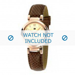 Tommy Hilfiger watch strap TH-34-3-34-0673 - TH679300901 / 1780722 Leather Brown 11mm + brown stitching