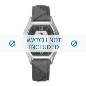 Tommy Hilfiger watch strap TH-53-3-14-0730 / TH679300975 Leather Grey + grey stitching