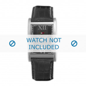 Tommy Hilfiger watch strap TH-67-1-14-0759 / TH1710175 Leather Black + black stitching