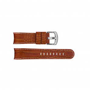 TW Steel watch strap TWB117 / TW117 / TWB115 Leather Brown 24mm + white stitching