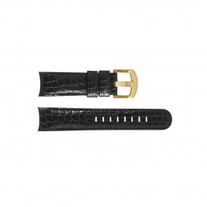 TW Steel watch strap TWB129 Leather Black 23mm + black stitching