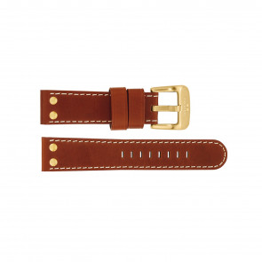 TW Steel watch strap TWB26 Leather Brown 22mm + white stitching