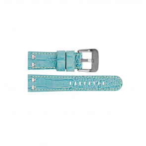 TW Steel watch strap TWB31 Leather Light blue 22mm + white stitching