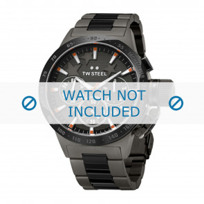 TW Steel watch strap TWB313 / TW313 Metal Anthracite grey 22mm